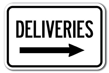 Deliveries with right arrow Sign 12