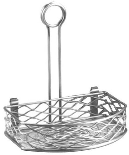 American Metalcraft SRBNC2 Flat-Back Wire Birdnest Condiment Rack, Chrome