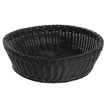 Black Plastic Basket Round- 16