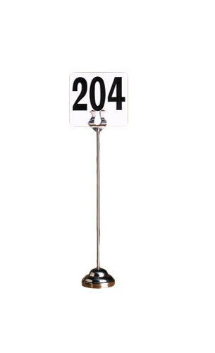 American Metalcraft HPCH12 Harp-Style Weighted Number Stand, 12-Inches