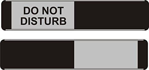 Stewart Superior Sliding Door Sign Do Not Disturb W255xH52mm Aluminium anmd PVC Ref BA104