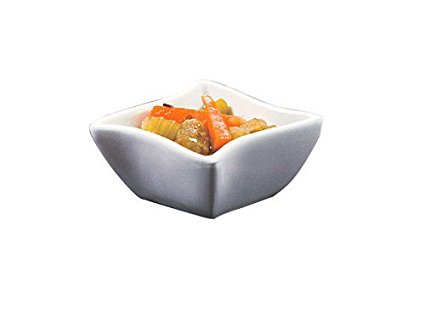 American Metalcraft SQVY1 Sqauvy Porcelain Bowl, 1.5-Ounce, White