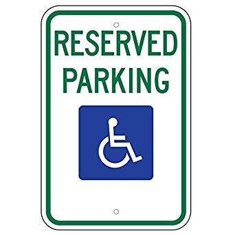 Federal Handicap Parking Sign (R7-8) 12