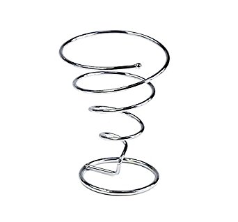 G.E.T. Enterprises 4-18180-S Metal spiral Cone French Fry Holder, Iron, Chrome