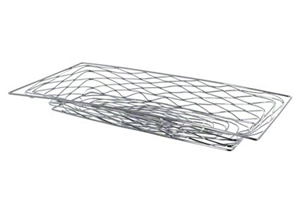 American Metalcraft BNBC33 Rectangular Birdnest Wire Basket, Medium, Chrome