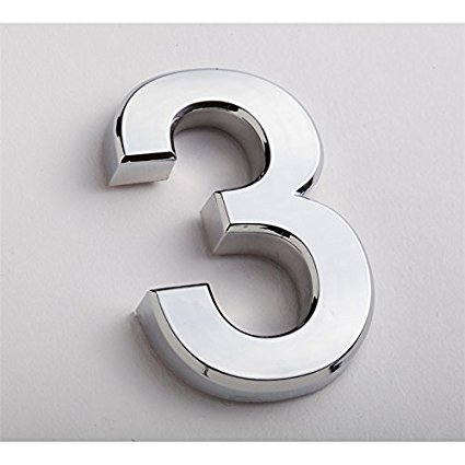 #3 - 3D Modern Plastic Number (2.75