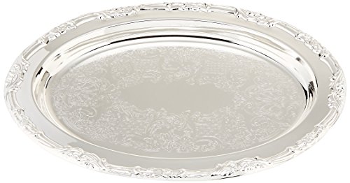 Elegance Silver 89795 Romantica Collection Oval Silver Plated Tray, 16