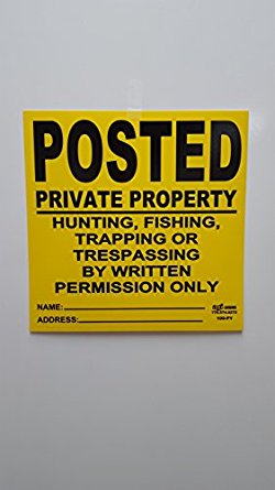 20 Pack - Posted No Trespassing, Written Permission Sign