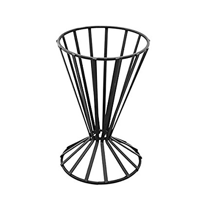 American Metalcraft FWB4 Wrought Iron Slanted French Fry Basket, Black