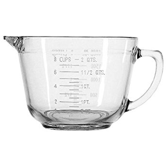 Anchor Hocking 81605L11 Tempered Glass 64 oz Batter Bowl - 4 / CS