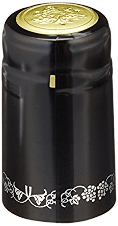 Home Brew Ohio B00MHZ6SWA FBA_Does Not Apply Black with Silver Grapes Pvc Shrink Capsules-500 Count, Multicolor