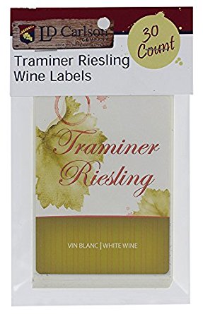 Home Brew Ohio Traminer Riesling Wine Labels, Multicolor