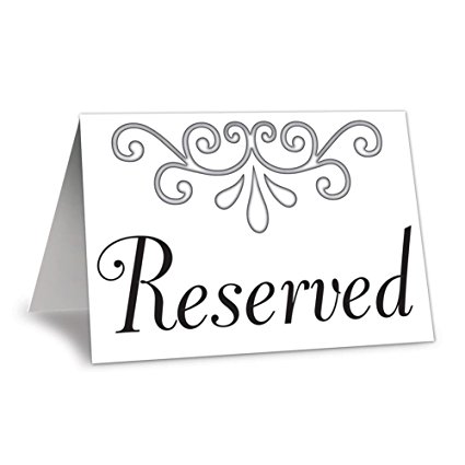 Reserved Table Cards by Century Novelty