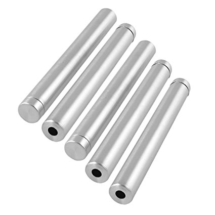 uxcell 5 Pcs 12mm x 100mm Wall Mount Stainless Steel Standoff Nail Hardware Glass Picture Frame Hanger