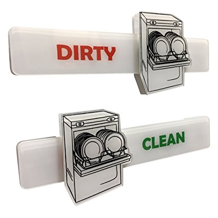 Clean Dirty Dishwasher Magnet Sign by Vermont Home & Garden - Our Sliding Clean Dishes Magnet is perfect for Busy Families, Office Kitchens, Vacation Homes & those with Roommates