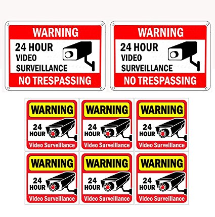 WISLIFE Video Surveillance Sign Set, 2 (10