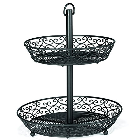 Tablecraft (BKT2A) 2 Tiered Display Basket - Mediterranean Series