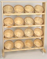 Display Rack with 16 One Peck Natural Apple Basket w/handle