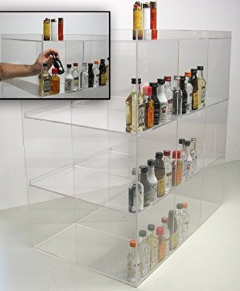 Commercial Display for Mini Sampler 50ml Liquor Shot Airplane Bottles Nips Also Any Other Point of Sale Items