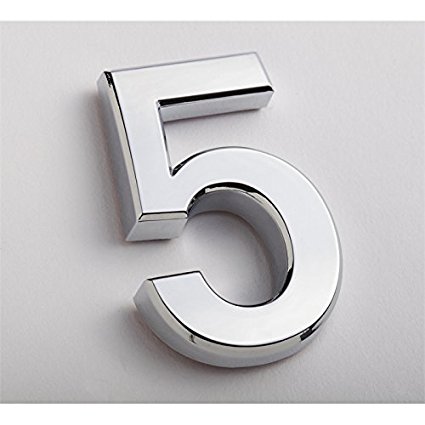 #5 - 3D Modern Plastic Number (2