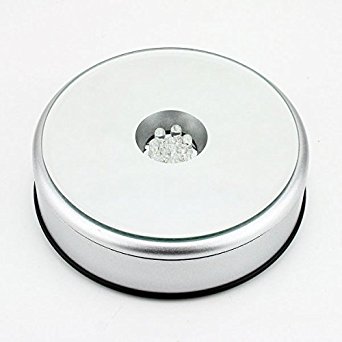 Unique Rotating Crystal Display Base Stand 7 LED Light