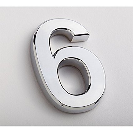 #6 - 3D Modern Plastic Number (2