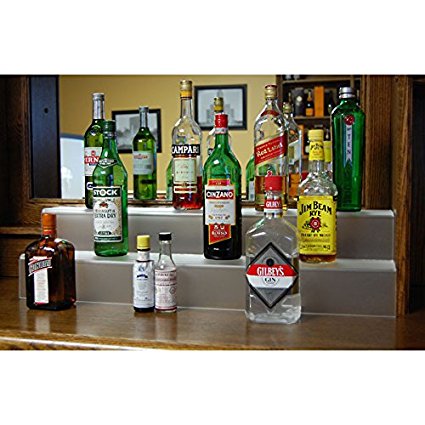 34-inch 2 Tier Liquor Bottle Shelf - Translucent