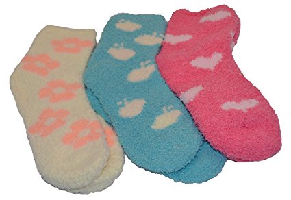 Warm Fuzzy Winter Sleep Socks 3 Pairs (FuzzyColor1, 09-11)